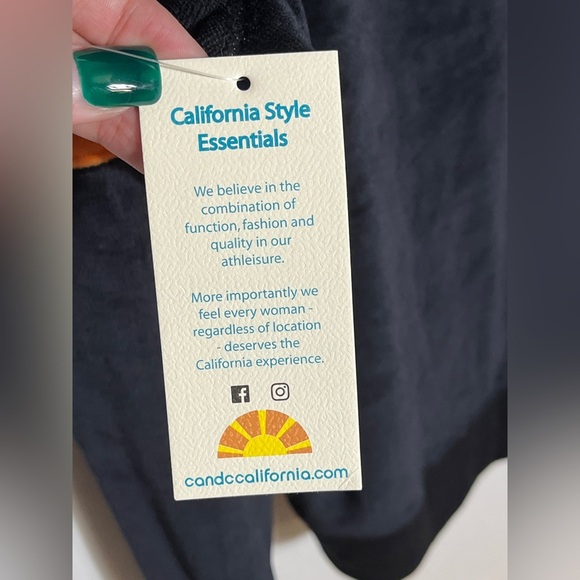 C&C California Velour Black Stripe Full Zip Black Hoodie Large - Picture 7 of 13